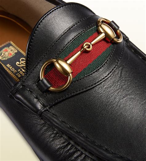 black Gucci loafers men's